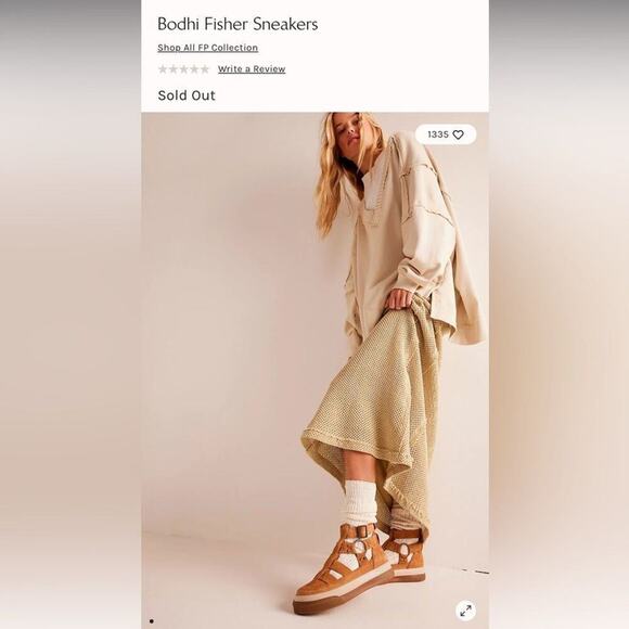 Free People Bodhi Fisher Sneakers, Size 11, New in Box MSRP $168 Sold out online - Picture 2 of 10